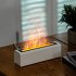Flame Aromatherapy Diffuser 150ml Ultrasonic Aromatherapy Humidifier with 7 LED Color Changing Lights Night Light Black