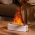 Flame Aromatherapy Diffuser 150ml Ultrasonic Aromatherapy Humidifier with 7 LED Color Changing Lights Night Light White