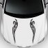 Flame Totem Car Head Engine Hood Sticker Car Sticker Scratch Car Door Stickers Waterproof Reflective Modification Decals white