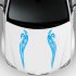 Flame Totem Car Head Engine Hood Sticker Car Sticker Scratch Car Door Stickers Waterproof Reflective Modification Decals blue