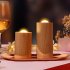 Flameless Candles Lights  Battery Operated LED Pillar Candles Flickering Light  TYPE C Charging Electric Candles Bedside Night Light  For Christmas Winter Home 