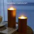 Flameless Candles Lights  Battery Operated LED Pillar Candles Flickering Light  TYPE C Charging Electric Candles Bedside Night Light  For Christmas Winter Home 