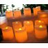 Flameless LED Lights Candles Wavy Edge Electronic Candles for Wedding Party Home Decoration black 4 5   4   4