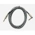 Flanger 3M Instrument Cable for Electric Guitar Straight to Right Angle TS Male 1 4  6 35mm Plug  FLGZB 24 black and white