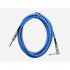 Flanger 3M Instrument Cable for Electric Guitar Straight to Right Angle TS Male 1 4  6 35mm Plug  FLGZB 24 blue and white