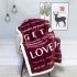 Flannel Throw Blanket Fuzzy Fluffy Cozy Soft Blanket for Couch Bed Sofa Wine red