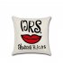 Flax Lovers Series Mr Mrs Proverbs Printing Pillow Cover for Home Decoration