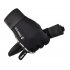 Fleece Gloves Autumn Winter Warm Gloves Touch screen Waterproof Elastic Non slip Gloves for cycling  black L