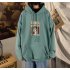 Fleece Hoodies Sweater Thicken Hooded Sweatshirts Casual Loose Pullover for Man blue 2XL