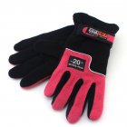 Fleece Motorcycle Gloves Road Mountain Bike Gloves Ultralight Outdoor Skiing Bicycle Heated Warm Gloves Women red One size