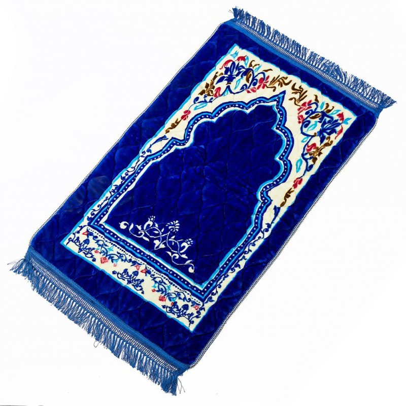 Fleece Muslim Prayer Mat Lightweight Thin Carpet Islam Eid Ramadan Gift Baolan_75*120cm