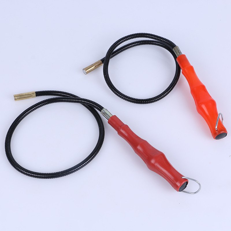 Flexible Extending Rod Stick Rope Magnetic Claws Pick Up Hand Tool Magnet Spring Grip Grabber Auto Repair Tools Transparent little red handle