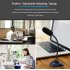Flexible USB Condenser Microphone For Computer With Led Light RGB Tuning black Standard version  3 5mm interface 