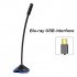 Flexible USB Condenser Microphone For Computer With Led Light RGB Tuning black Standard version  3 5mm interface 