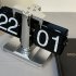 Flip Clock  Flip Down Clock With Non slip Mat  Rotary Switch  Big Digital Design Retro Automatic Turning Desk Clock For Home  Living Room  Office All black 24 h