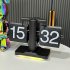 Flip Clock  Flip Down Clock With Non slip Mat  Rotary Switch  Big Digital Design Retro Automatic Turning Desk Clock For Home  Living Room  Office All black 24 h