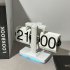 Flip Clock  Flip Down Clock With Non slip Mat  Rotary Switch  Big Digital Design Retro Automatic Turning Desk Clock For Home  Living Room  Office All black 24 h