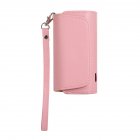 Flip Double Book Cover Bag Portable Storage Wallet Pouch With Hanging Strap Compatible For Iqo3 Duo Leather rose gold