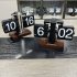 Flip Down Clock  Flip Clock With Big Digital Design  Non slip Mat  Rotary Switch  Smooth Surface Retro Automatic Desk Clock For Living Room  Office All black mo