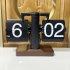 Flip Down Clock  Flip Clock With Big Digital Design  Non slip Mat  Rotary Switch  Smooth Surface Retro Automatic Desk Clock For Living Room  Office All black mo