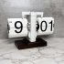 Flip Down Clock  Flip Clock With Big Digital Design  Non slip Mat  Rotary Switch  Smooth Surface Retro Automatic Desk Clock For Living Room  Office All black mo