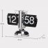 Flip Down Clock  Flip Clock With Big Digital Design  Non slip Mat  Rotary Switch  Smooth Surface Retro Automatic Desk Clock For Living Room  Office All black mo