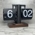 Flip Down Clock  Flip Clock With Big Digital Design  Non slip Mat  Rotary Switch  Smooth Surface Retro Automatic Desk Clock For Living Room  Office All black mo