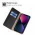 Flip Phone Case Magnetic Protective Cover Leather Sleeve Black for iPhone 14ProMax