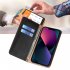 Flip Phone Case Magnetic Protective Cover Leather Sleeve Blue for iPhone 14 Pro