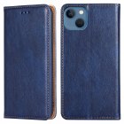 Flip Phone Case Magnetic Protective Cover Leather Sleeve Blue for iPhone 14 Pro