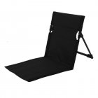 Floor Chair Foldable Seat Best Chair Comfortable Back Support Beach Cushion Lightweight For Outdoor Camping black