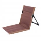 Floor Chair Foldable Seat Best Chair Comfortable Back Support Beach Cushion Lightweight For Outdoor Camping brown