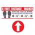 Floor Decals Social Distancing Keep 6ft in Between Distance Marker Floor Decal for Social Distancing While in Line 1pc