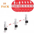 Floor Decals Stand Here Social Distancing Marker Floor Decal For Social Distancing While In Line 10pcs