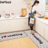 Floor Mat Simple Printing Kitchen Carpet House Doormat Anti Slip Absorbent Rug for Kitchen Living Room  Plate fork brown bottom 50X80cm