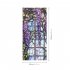 Floral Stained Glass Window Film UV Blocking Heat Insulation Violet Pattern Static Window Clings For Window Glass Decorations 60 x 100cm