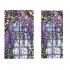 Floral Stained Glass Window Film UV Blocking Heat Insulation Violet Pattern Static Window Clings For Window Glass Decorations 45 x 100cm