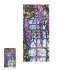 Floral Stained Glass Window Film UV Blocking Heat Insulation Violet Pattern Static Window Clings For Window Glass Decorations 45 x 100cm