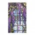 Floral Stained Glass Window Film UV Blocking Heat Insulation Violet Pattern Static Window Clings For Window Glass Decorations 60 x 100cm