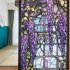 Floral Stained Glass Window Film UV Blocking Heat Insulation Violet Pattern Static Window Clings For Window Glass Decorations 45 x 100cm
