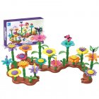 Flower Garden Building Toys Colorful Interconnecting Blocks Building Floral Arrangement Playset Toys For Kids 90 piece set