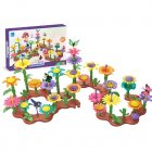 Flower Garden Building Toys Colorful Interconnecting Blocks Building Floral Arrangement Playset Toys For Kids 144 piece set