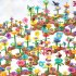 Flower Garden Building Toys Colorful Interconnecting Blocks Building Floral Arrangement Playset Toys For Kids 272 piece sets