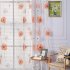 Flower Printing Shading Window Curtains for Modern Living Room Balcony Kitchen Decor Orange 1m wide x 2m high