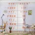 Flower Printing Shading Window Curtains for Modern Living Room Balcony Kitchen Decor Orange 1m wide x 2m high