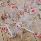 Flower Printing Window Curtain Tulle for Living Room Bedroom Drapes Decor red_1 meter wide x 2 meters high