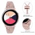 Flower Shape Metal Diamante Watch Strap for Samsung Galaxy Watch Active 2 42mm 46mm 22MM silver