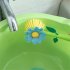 Flower Shape Pot  Washing  Brush With Long Handle Kitchen Cleaning Accessories Green