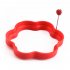 Flower Shape Silicone Fried Egg Pancake Maker with Handle Mold Kitchen Baking Accessories red