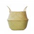 Flowerpot Basket Seaweed Natural Color Middle Diameter 11cm Flower Basket Storage Basket Dirty Clothes Basket as shown